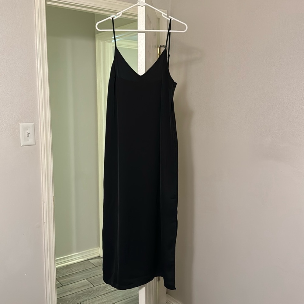 Black Midi Slip Dress